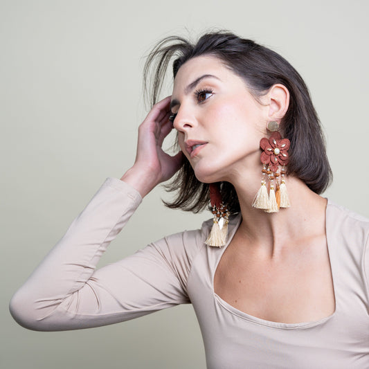 Amber Petals Earrings